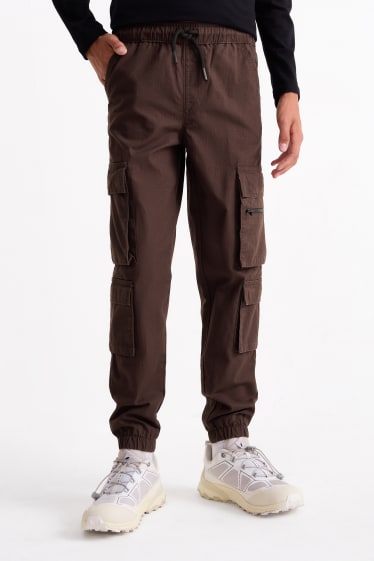Nen - Pantalons cargo - marró fosc