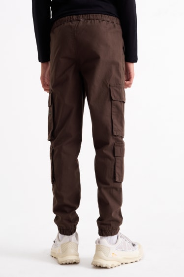 Nen - Pantalons cargo - marró fosc