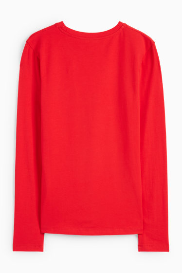 Dames - Basic longsleeve - rood