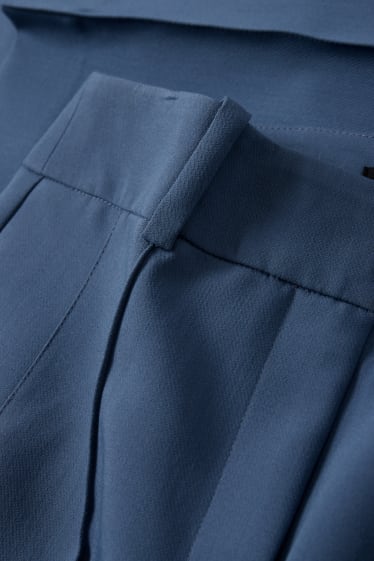 Femmes - Pantalon de bureau - high waist - wide leg - bleu