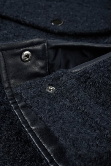 Women - Bouclé jacket - dark blue