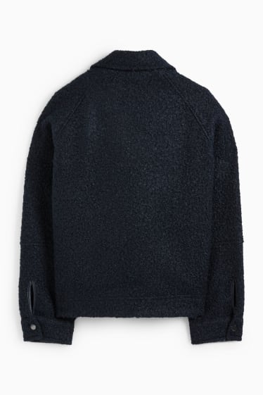 Women - Bouclé jacket - dark blue