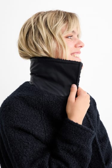 Women - Bouclé jacket - dark blue