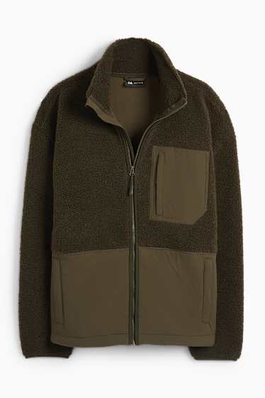Uomo - Giacca in pile termico - marrone scuro