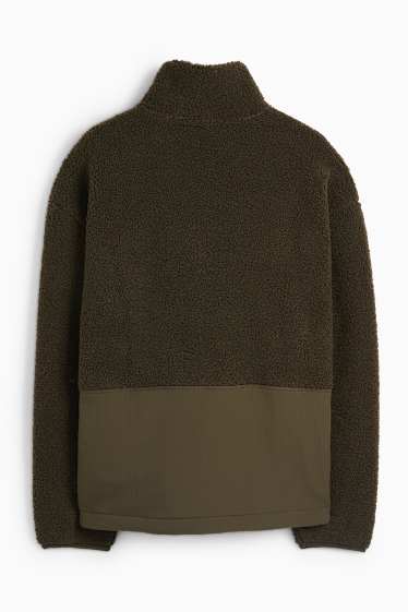 Uomo - Giacca in pile termico - marrone scuro