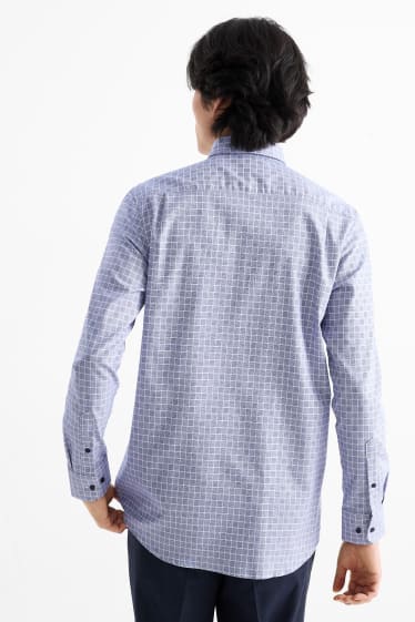 Herren - Businesshemd - Regular Fit - Button-down - bügelleicht - dunkelblau