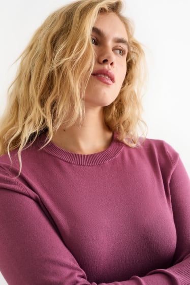 Femmes - Pull en fine maille - violet