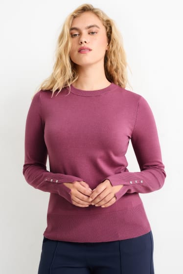 Femmes - Pull en fine maille - violet