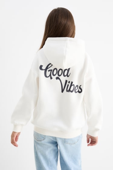 Niños: niñas - Lazo - sudadera con capucha - blanco
