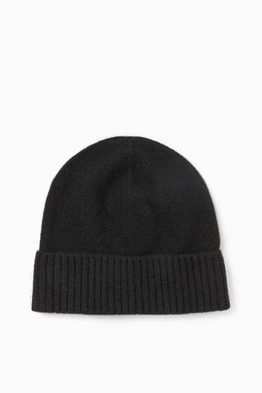 Hommes - Beanie en cachemire - noir