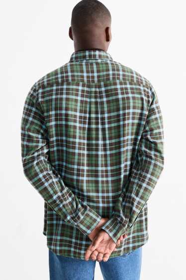 Herren - Hemd - Regular Fit - Button-down - kariert - grün