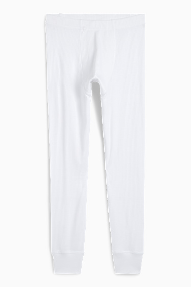 Heren - Lange thermo-onderbroek - wit