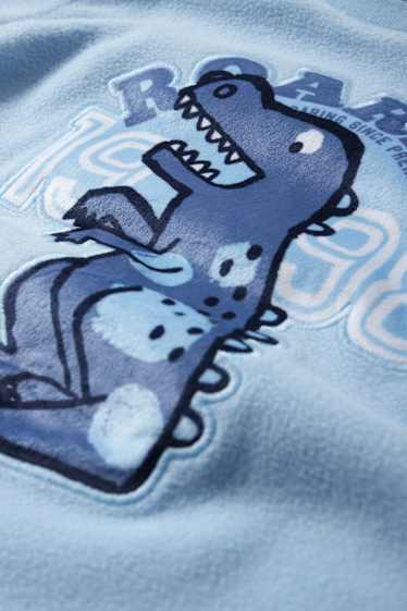 Kinderen: jongens - Dinosaurus - fleece pyjama - lichtblauw