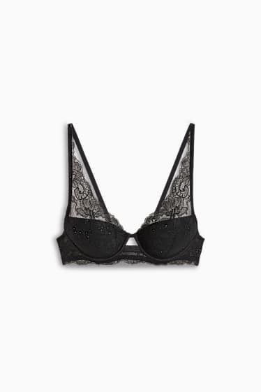 Mujer - Sujetador con aros - PLUNGE - con relleno - negro