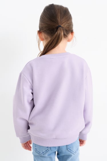 Enfants filles - Lot de 2 - cœurs - sweats - violet clair