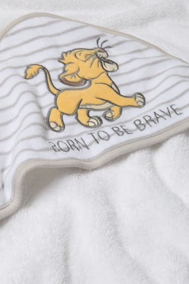 Bébés filles - Le Roi Lion - serviette à capuche pour bébé - blanc