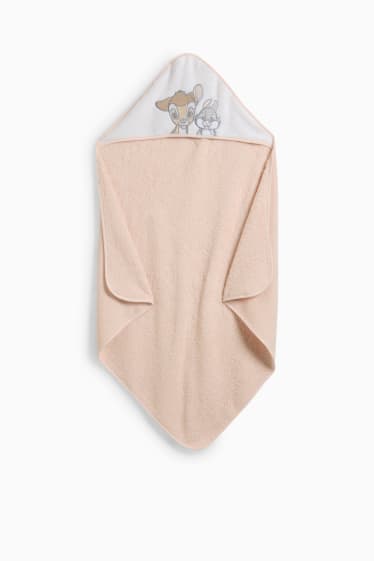 Neonate - Bambi - asciugamano neonati con cappuccio - rosa