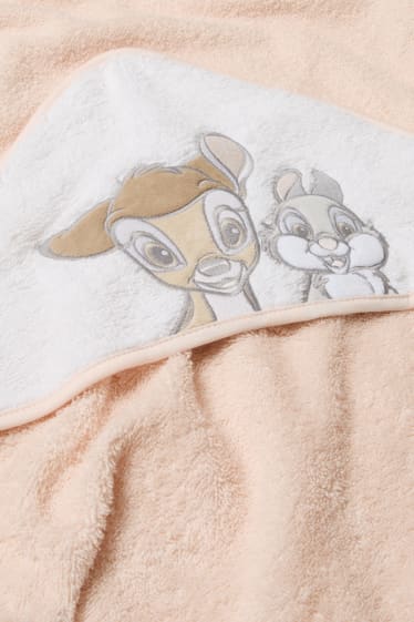 Neonate - Bambi - asciugamano neonati con cappuccio - rosa