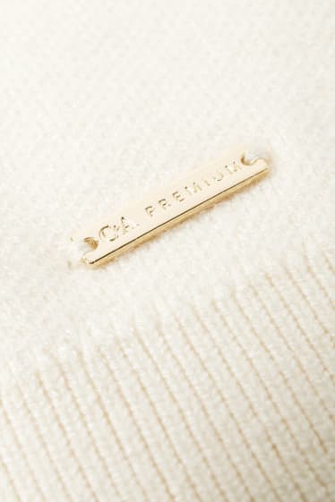 Kinder Mädchen - Strickkleid - cremeweiß
