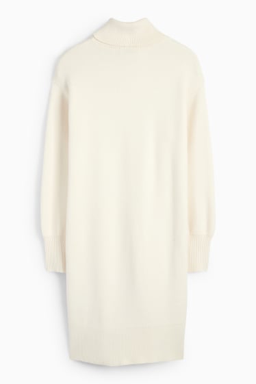 Kinder Mädchen - Strickkleid - cremeweiß