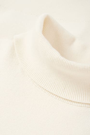 Kinder Mädchen - Strickkleid - cremeweiß