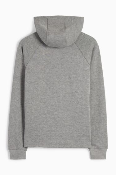 Damen - Funktions-Sweatjacke mit Kapuze - grau