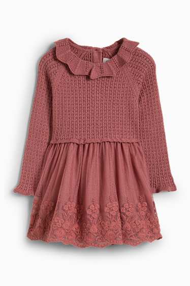 Neonate - Vestito per neonate - rosso / bianco