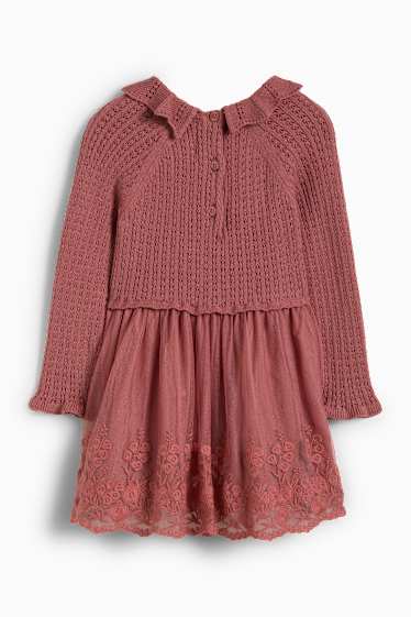 Neonate - Vestito per neonate - rosso / bianco