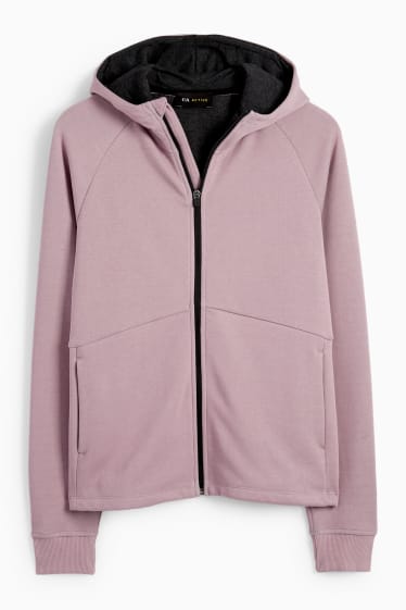 Dona - Dessuadora oberta tècnica amb caputxa - rosa fosc