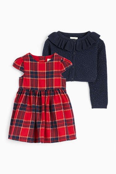 Bébés filles - Tenue pour bébé - 2 pièces - rouge / bleu