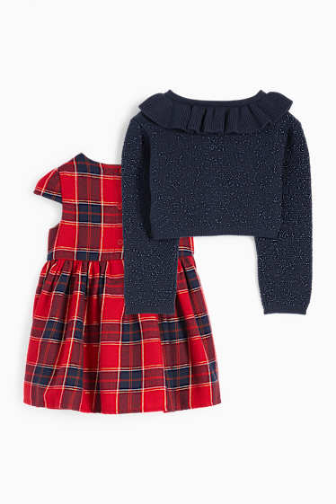 Bébés filles - Tenue pour bébé - 2 pièces - rouge / bleu