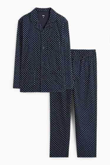 Uomo - Pigiama - fantasia - blu scuro