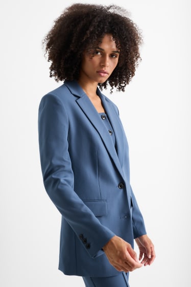 Women - Business blazer - relaxed fit - blue