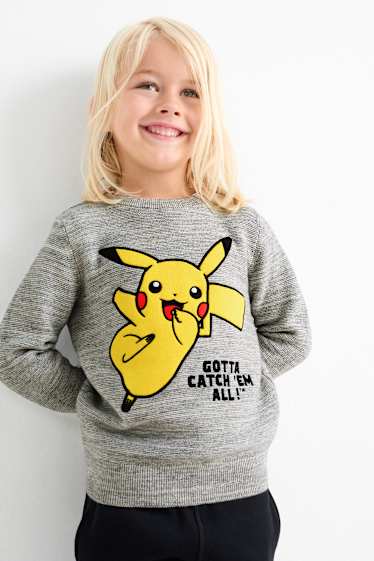 Copii - Băieți - Pokémon - pulover - gri deschis melanj