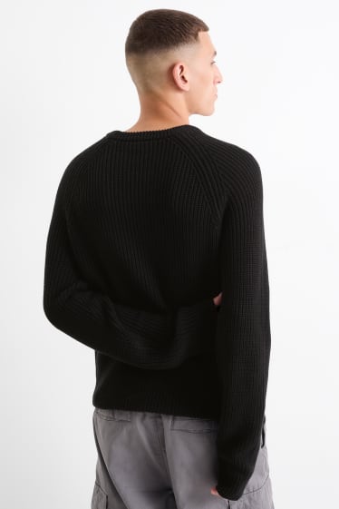 Home - Jersei - de canalé - negre