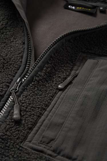 Herren - Thermo-Fleecejacke - schwarz