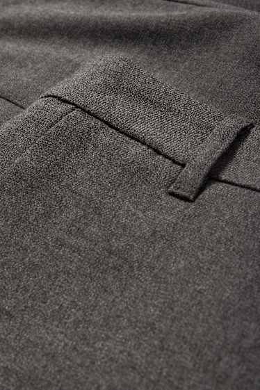 Kobiety - Spodnie materiałowe - wysoki stan - tapered fit - ciemnoszary