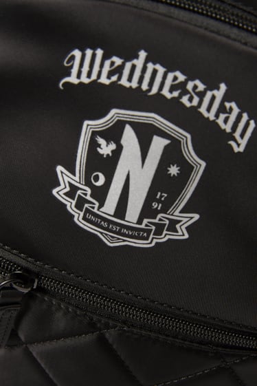 Kinder Mädchen - Halloween - Wednesday - Rucksack - schwarz
