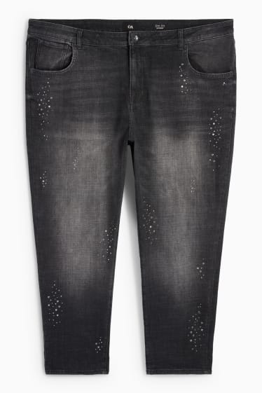 Femmes - Boyfriend jean - mid waist - gris foncé
