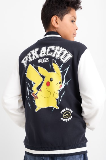 Bambini - Pokémon - giacca stile college - blu scuro