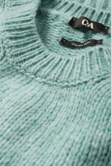 Dames - Trui - merino-mix - mintgroen