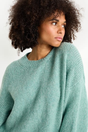 Dames - Trui - merino-mix - mintgroen