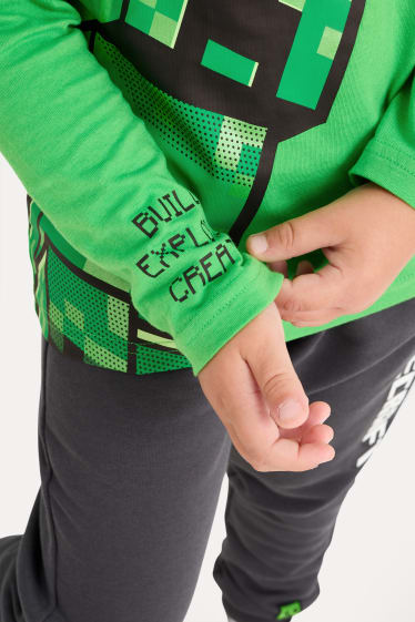 Enfants garçons - Minecraft - haut à manches longues - vert
