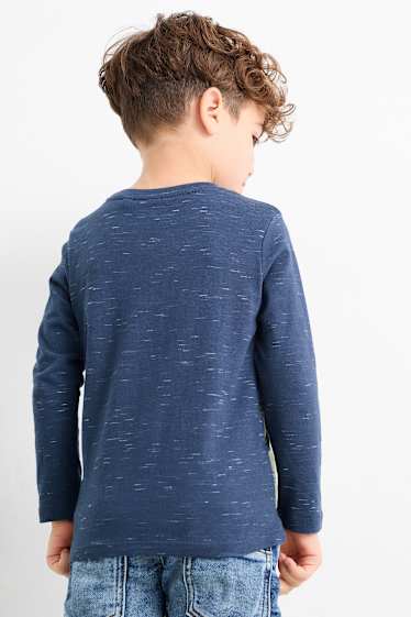 Kinder Jungen - Multipack 3er - Geländewagen - Langarmshirt - grün