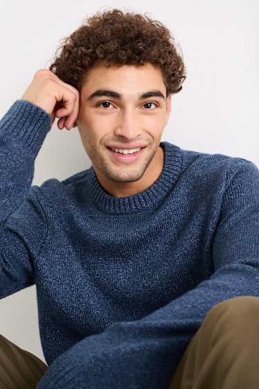 Hommes - Pull - bleu foncé
