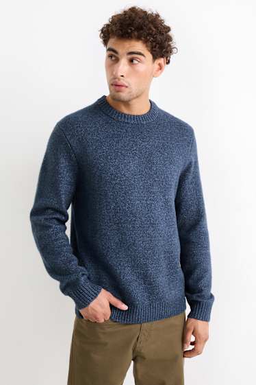 Hommes - Pull - bleu foncé