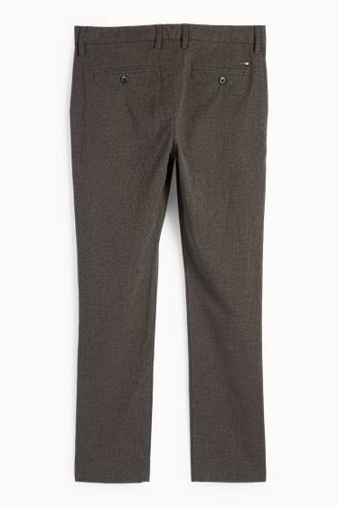 Hommes - Chino - slim fit - marron foncé