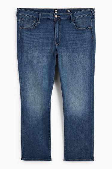 Pánské - Straight jeans - termo džíny - džíny - tmavomodré