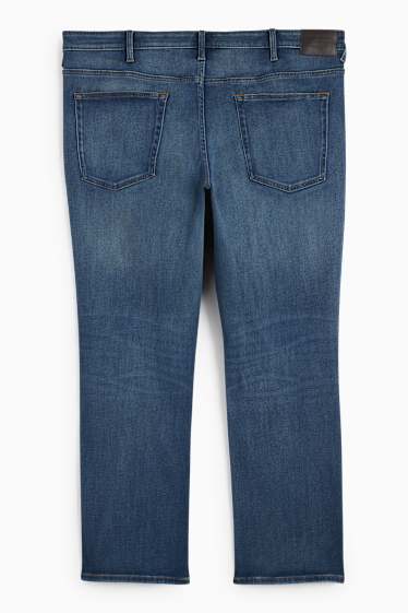 Pánské - Straight jeans - termo džíny - džíny - tmavomodré