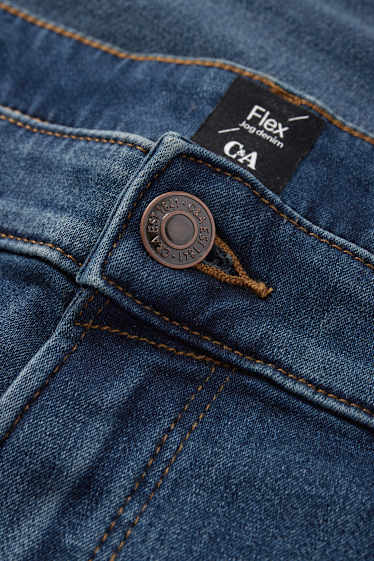 Pánské - Straight jeans - termo džíny - džíny - tmavomodré